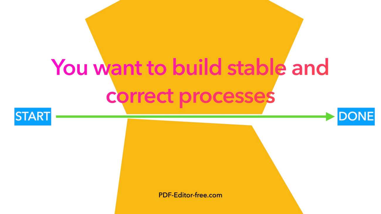 You want to build stable and correct processes